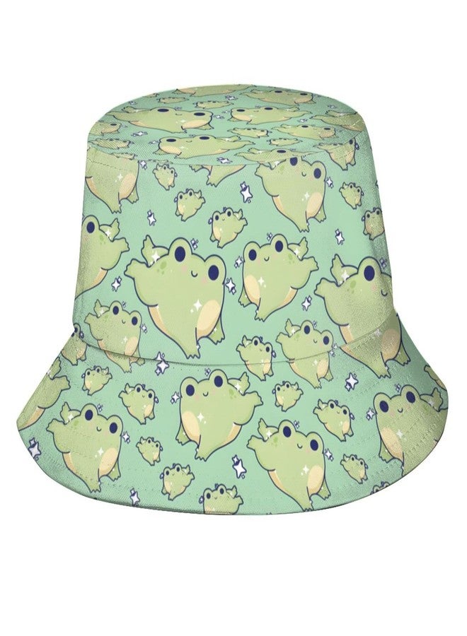 ASYG Frog Bucket Hat Fisherman Cap Animal Bucket Hat Sun Beach Cap Men Women Travel Caps - Image 1